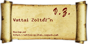 Vattai Zoltán névjegykártya